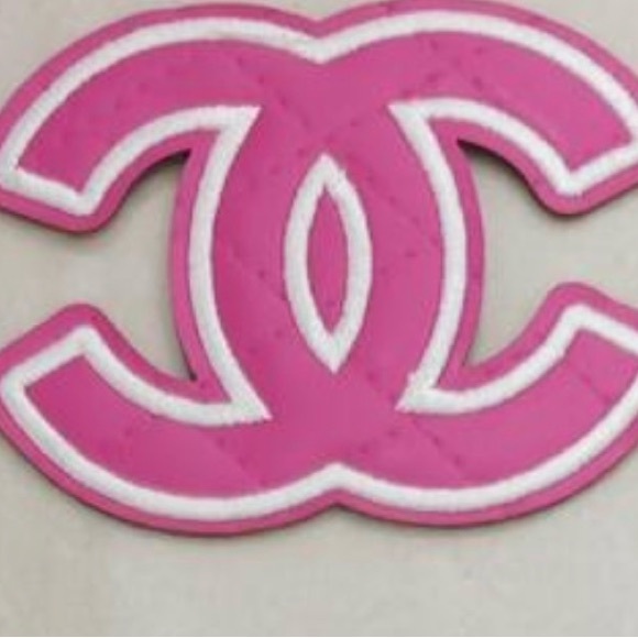 Hand Crafted Accessories - Pink and White Leather Iron on